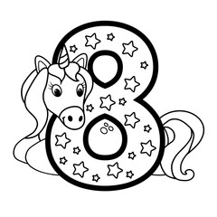 unicorn coloring book 8