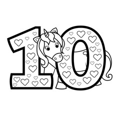 unicorn coloring book 10