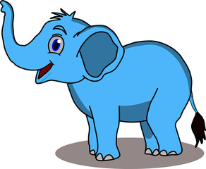 elephant cartoon isolated on white