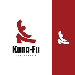 simple kung fu logo, simple martial arts school logo