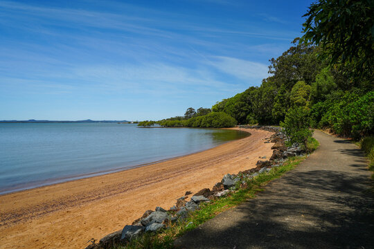 Pathway beside the beach at Redland Bay, Queensland, Australia