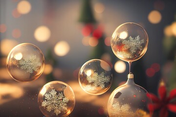 Obraz na płótnie Canvas Christmas ornaments background
