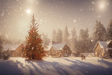Obraz na płótnie Canvas Christmas village
