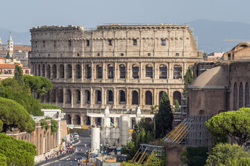 Fototapeta premium Roman Forum and Colosseum view