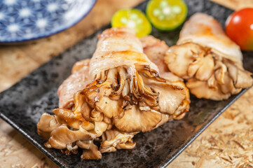 舞茸の豚バラ巻き