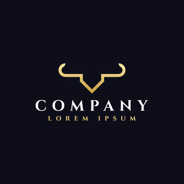 abstract bull premium logo design