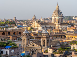 Fototapeta na wymiar Rome roofs view from Pincio Hill
