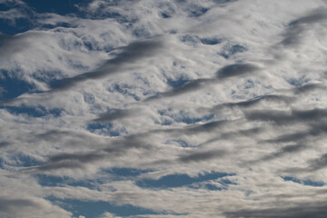 Interesting cloudy sky with repeating pattern