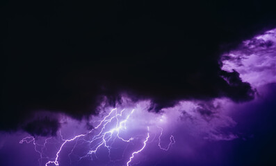 lightning bolt in the night