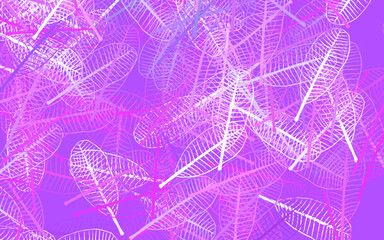 Light Purple, Pink vector elegant pattern with leaves.