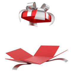 Opened Gift Box. 3D gift box.