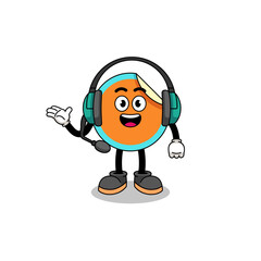 Mascot Illustration of sticker as a customer services