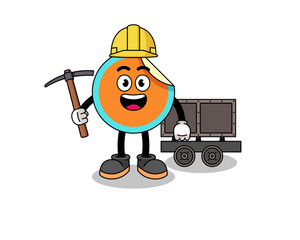 Mascot Illustration of sticker miner