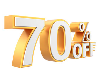 3D seventy percent off. 70% off. 70% sale.