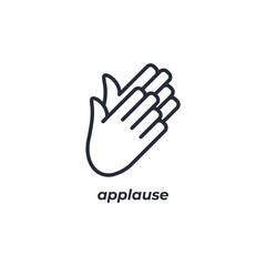 Vector sign of applause symbol is isolated on a white background. icon color editable.