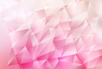 Light Pink, Yellow vector backdrop with lines, triangles.