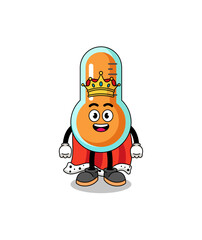 Mascot Illustration of thermometer king
