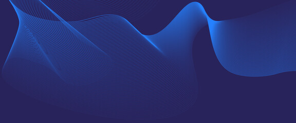 Abstract background with glowing wave. Futuristic technology concept. Beautiful flowing wave lines isolated on gradient background. Design element for technology, science concept.