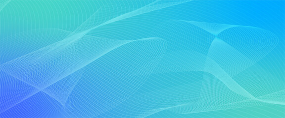 Abstract background with glowing wave. Futuristic technology concept. Beautiful flowing wave lines isolated on gradient background. Design element for technology, science concept.