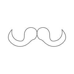 Hand drawn OktoberFest moustache Outline is suitable for elements of an invitation design, celebration, social media, website design needs and others. vector illustration. eps 10
