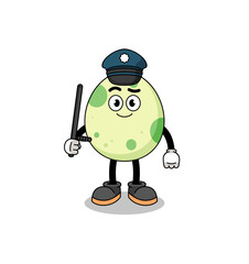 Cartoon Illustration of spotted egg police