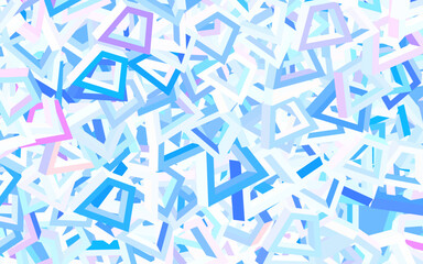 Light Blue, Yellow vector backdrop with memphis shapes.