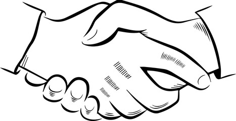 Silhouette of handshake design image. agreement icon with handshake gesture image