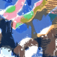 Beautiful abstract oil painting texture illustration