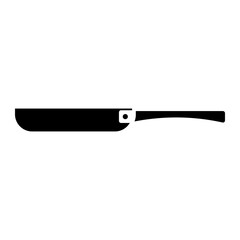Fry pan icon with black style that is suitable for your modern business
