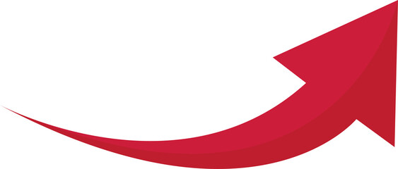 red arrow icon png on white background. flat style. arrow icon for your web site design, logo, app, UI. arrow indicated the direction symbol. curved arrow sign. 
