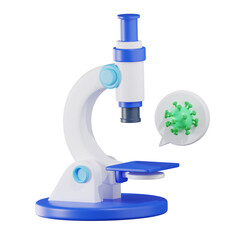 Microscope Medical 3D Illustration