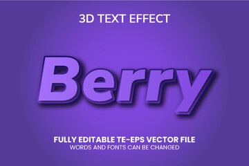 Berry 3d vector text effect
