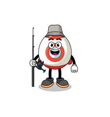 Mascot Illustration of rocket fisherman