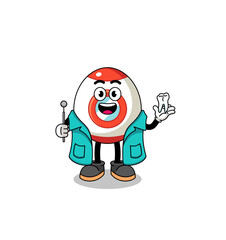 Illustration of rocket mascot as a dentist