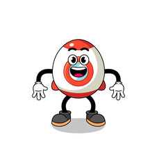 rocket cartoon with surprised gesture