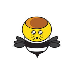 vector graphic illustration of a cartoon bee.