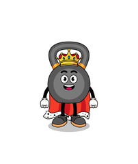 Mascot Illustration of kettlebell king