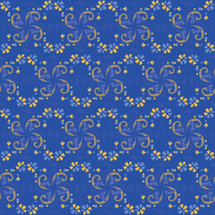 Garden Nature Seamless Pattern Floral Background Damask Aboriginal Ornament Art