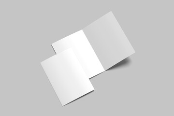 Clean bifold brochure blank mockup