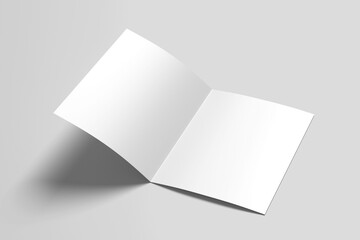 Clean bifold brochure blank mockup