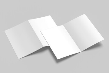 Clean bifold brochure blank mockup