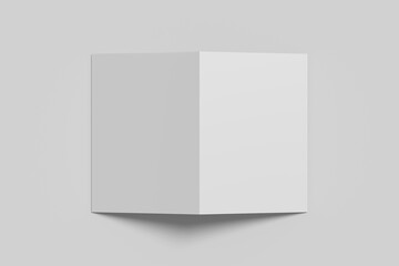Clean bifold brochure blank mockup