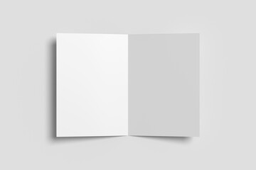 Clean bifold brochure blank mockup
