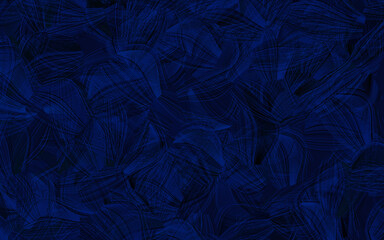 Dark BLUE vector background with abstract shapes.
