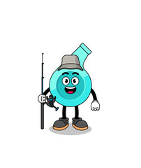 Mascot Illustration of whistle fisherman