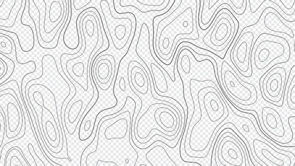 Fototapeta premium Seamless pattern topographic map background. Vector illustration. Detailed topographic map. Thin line design.