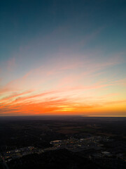 Barrie sunset orange pink and blue skies 