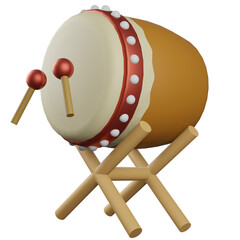 3D Rendering Bedug Drum Illustration