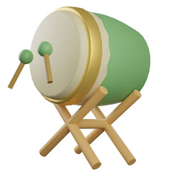 3D Rendering Bedug Drum Illustration