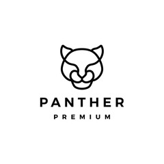 panther head logo vector icon illustration